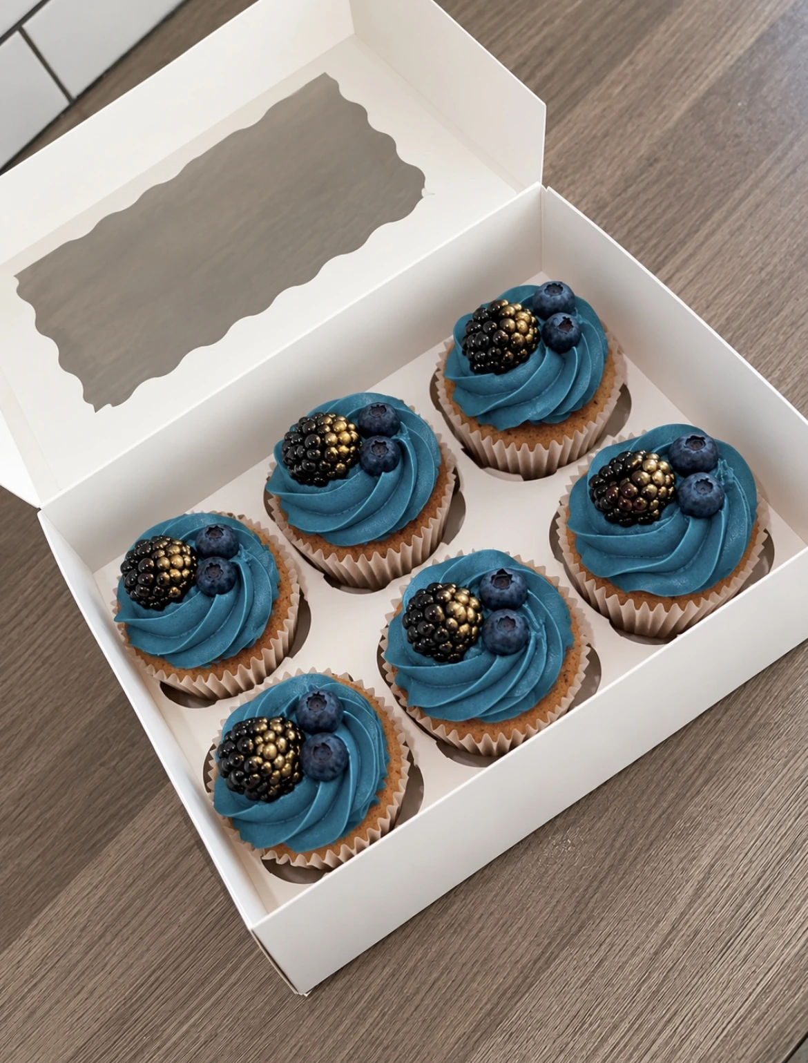 Blueberry Cupcake Box